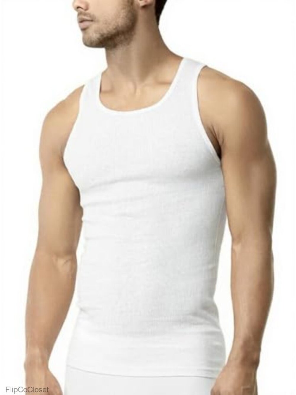 Men's 3-Pack Cotton Ribbed Tank Top Undershirt Lightweight A-Shirt